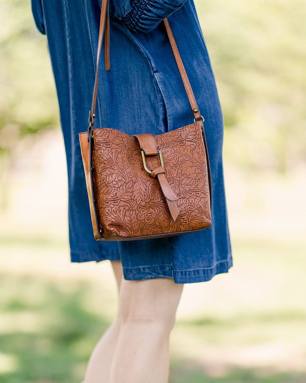 The Pioneer Woman Tooled Faux Leather Crossbody Bag