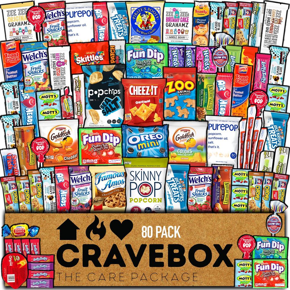Snack Box Variety Pack Care Package, 80 Count