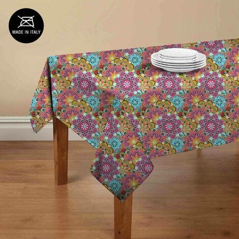 Mantel flores lavable y antimanchas