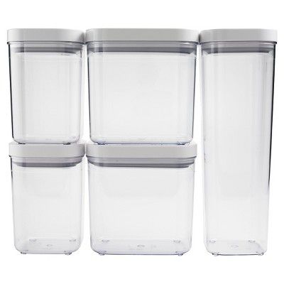5pc Airtight Canister Set White - Brightroom™