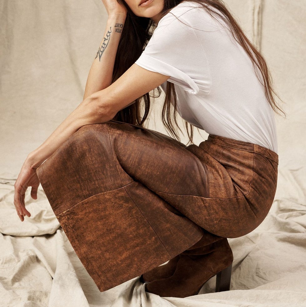BR Archives Leather Walking Skirt BR Archives Leather Walking Skirt