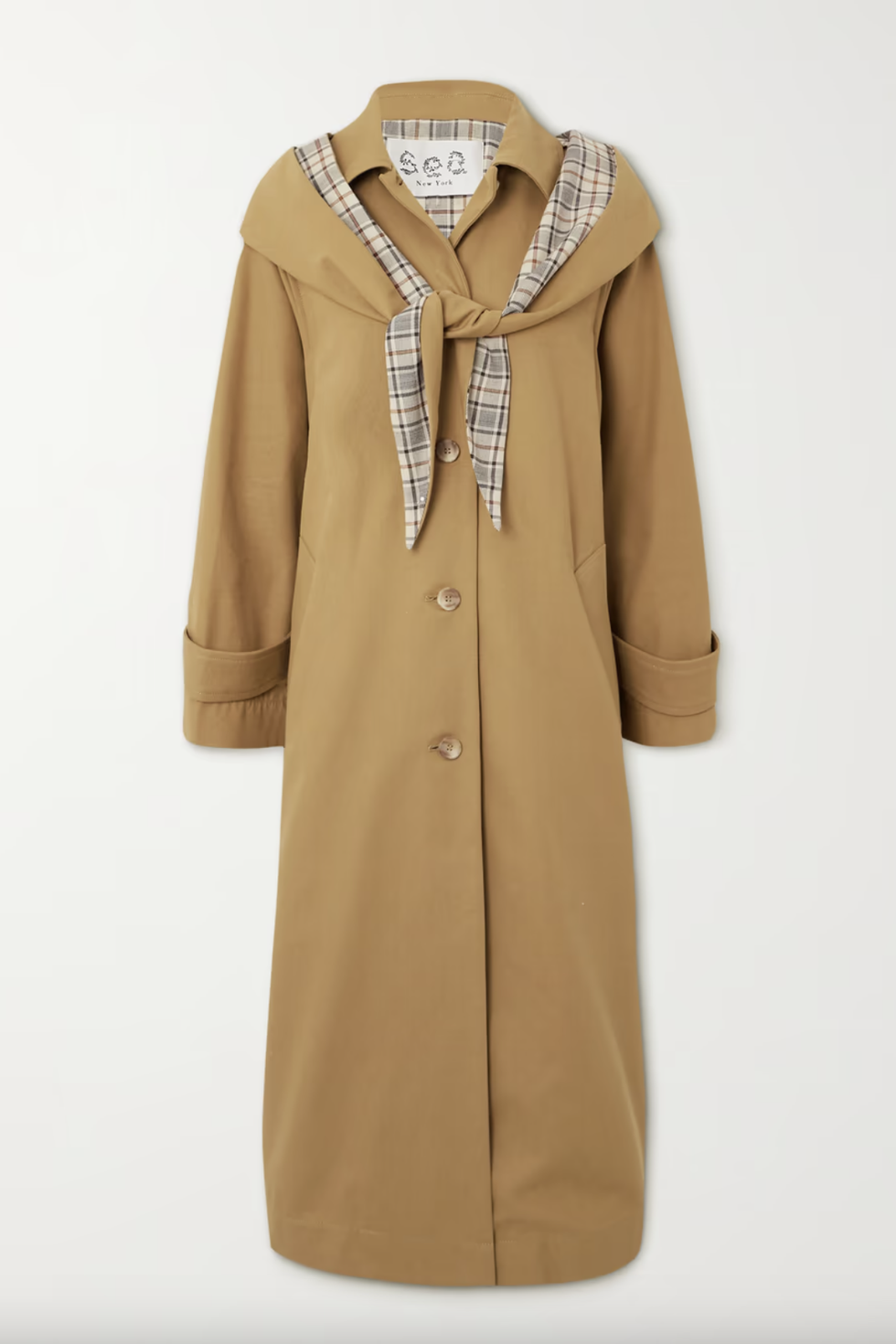 Beatriz Layered Belted Cotton Trench Coat