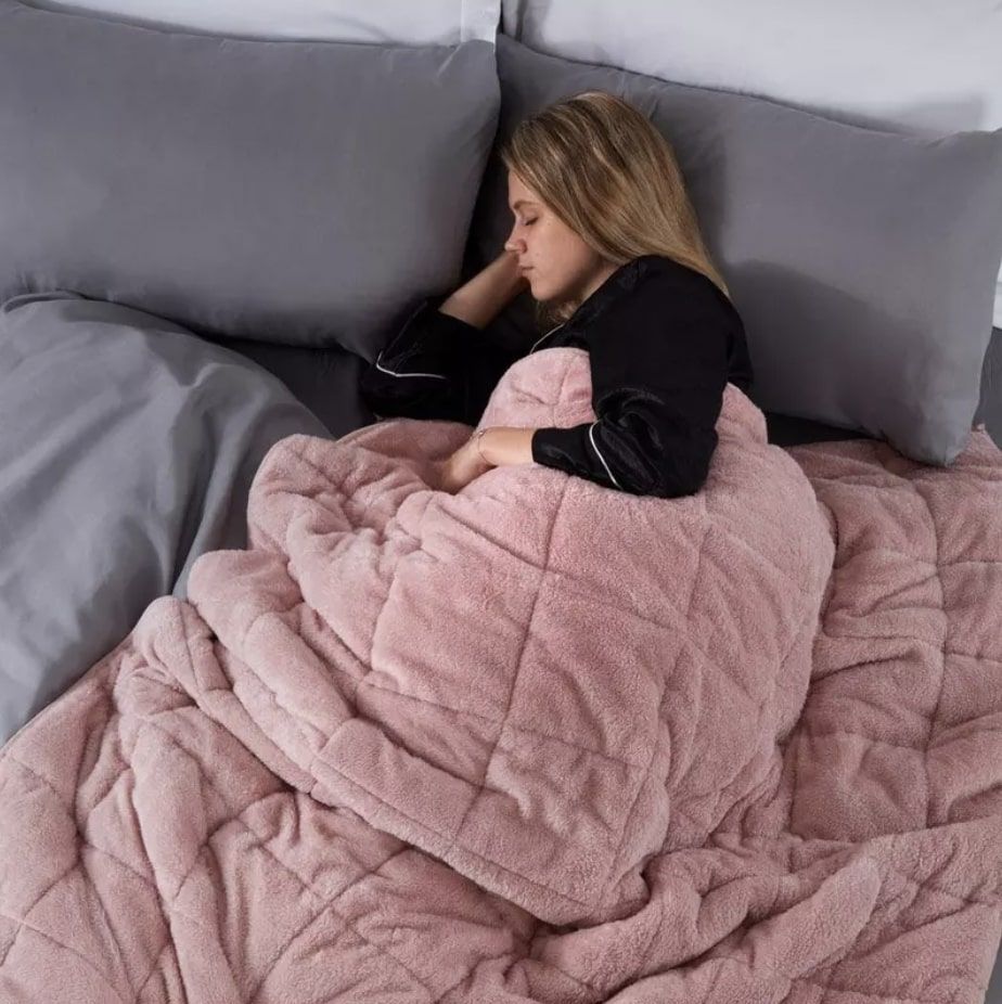 Teddy Fleece Sensory Sleep Therapy Weighted Blanket