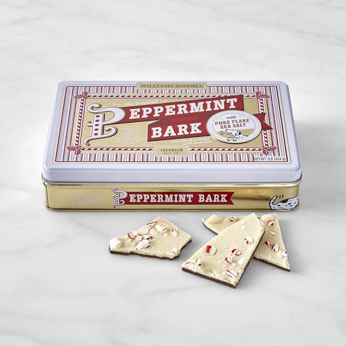 Williams Sonoma 25 Years of Peppermint Bark Gift Crate