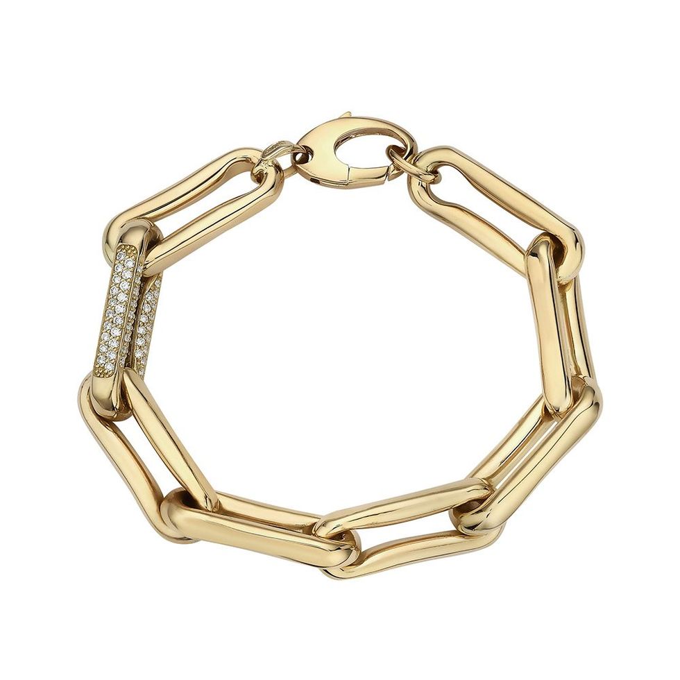 Milano Pinched Link Bracelet With Diamonds