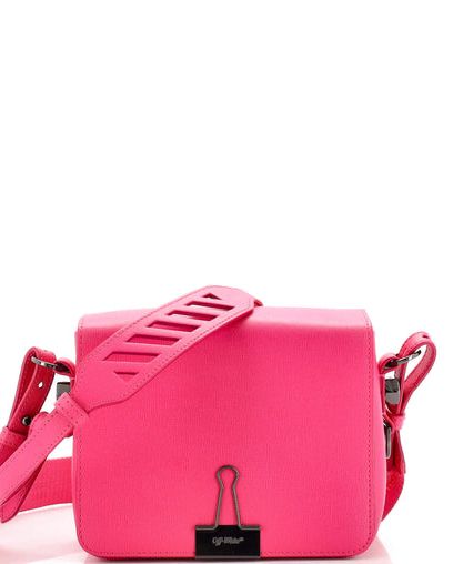 Binder Clip Flap Bag Leather Small