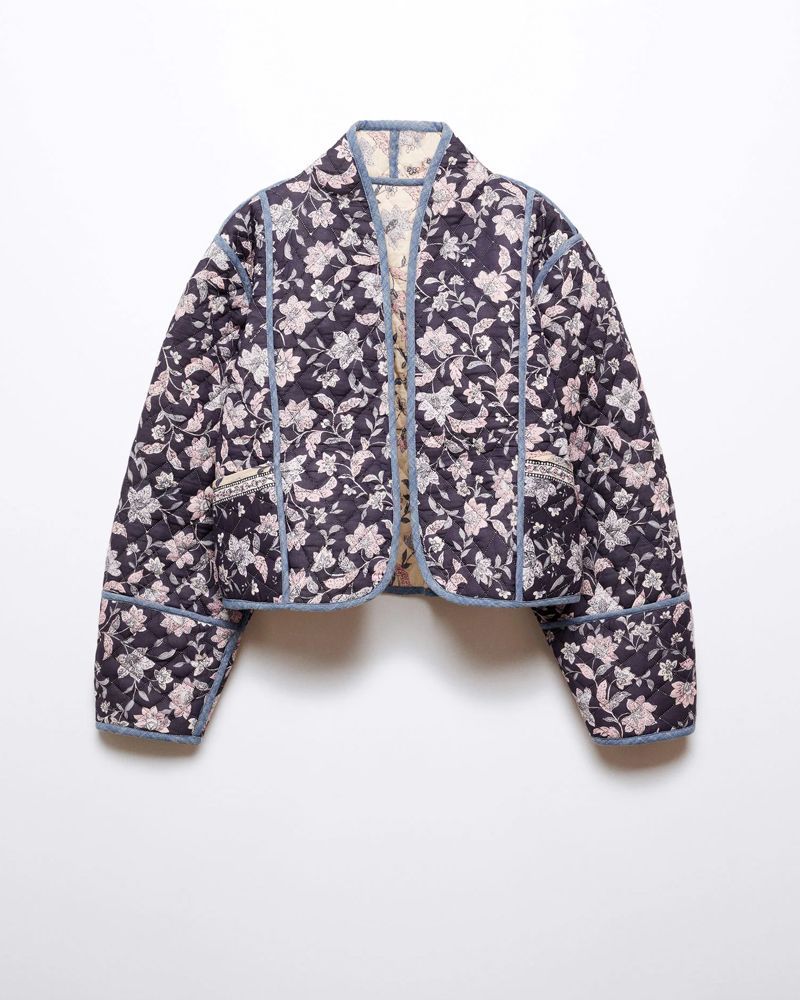 Mango quilted hot sale jacket