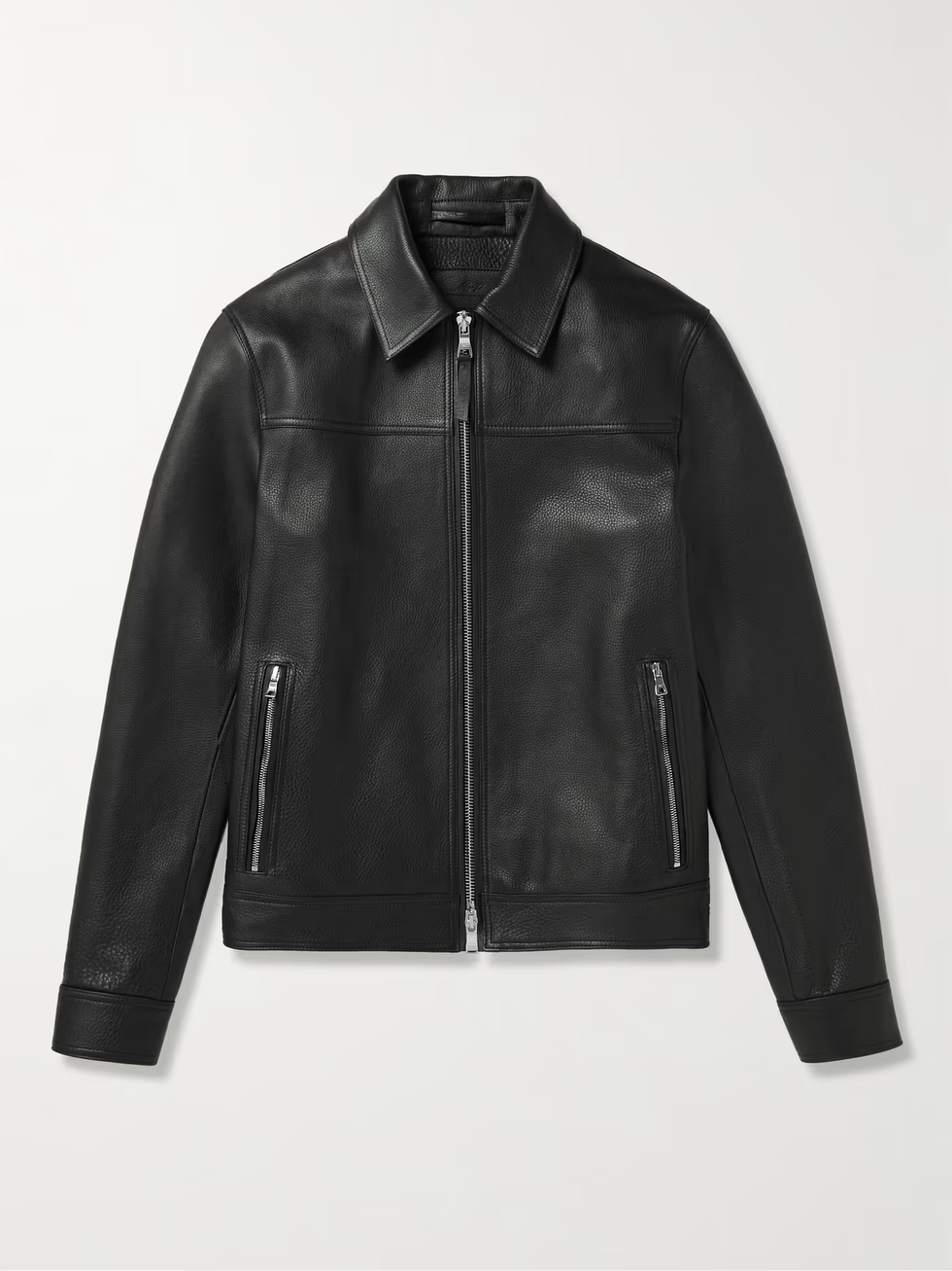 Full-Grain Leather Coach Jacket