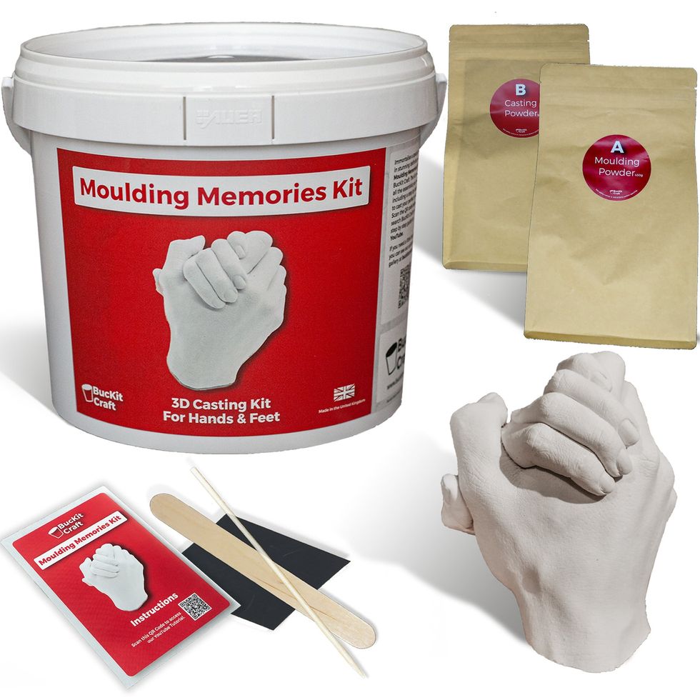 Hand Casting Kit - Complete Hand Molding with Plaster, Bucket, Gloves,  Finishing Tools, Display Stand, Instructions & More! - Hand Mold Kit  Couples & All Ages Can DIY to Preserve Sculpture Memories