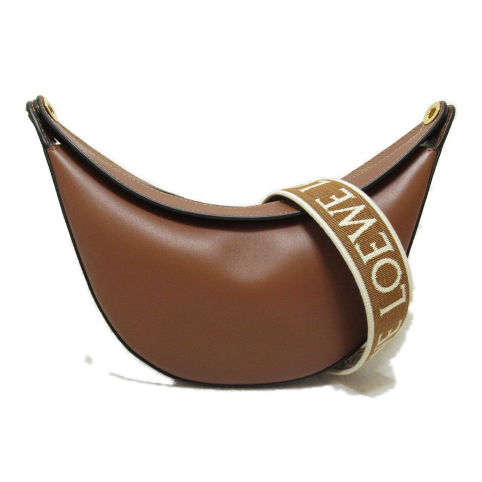 LOEWE Luna shoulder bag A923PM1X013627 Calfskin leather Brown