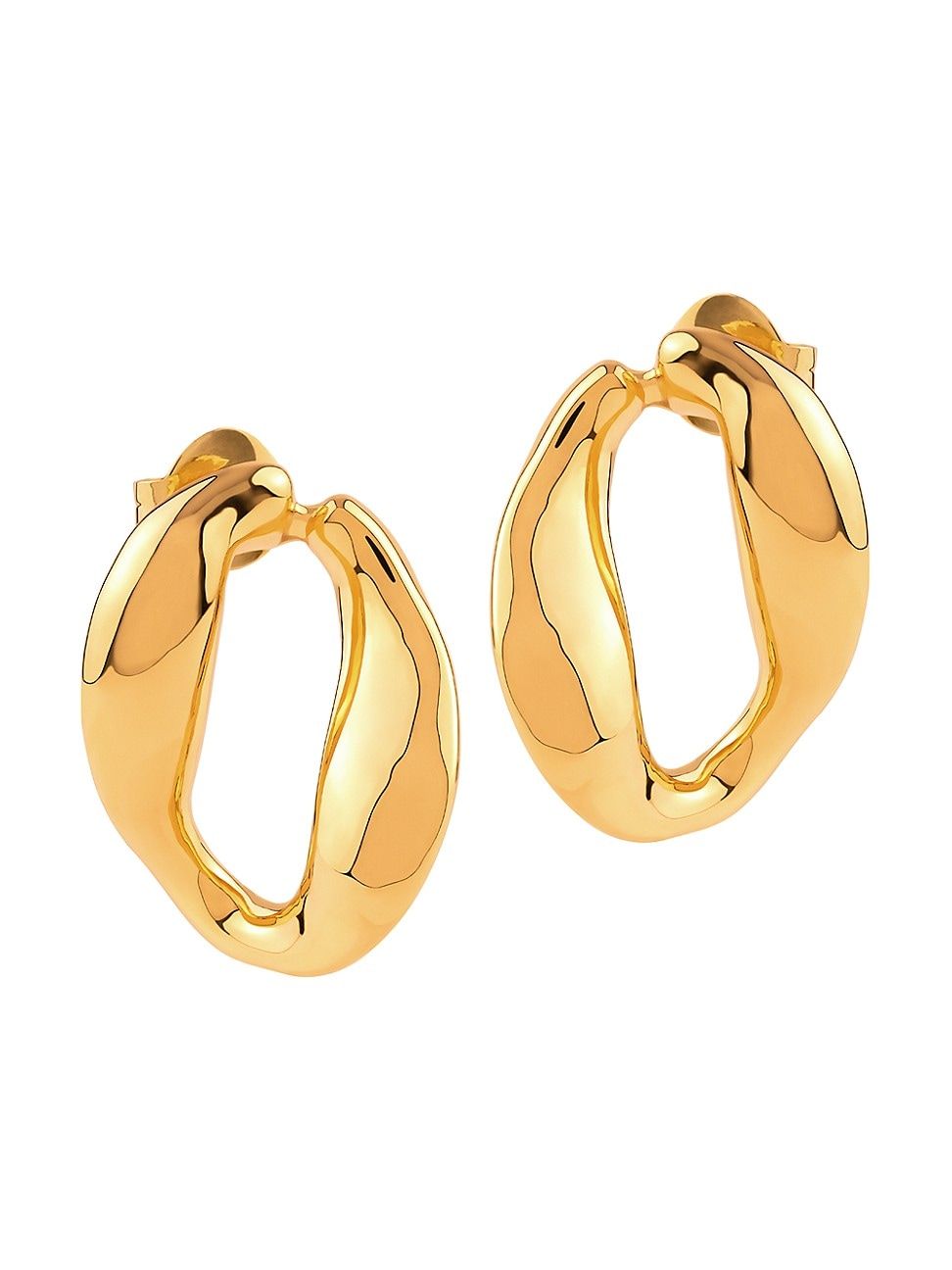 22k Gold-Plated Mini Link Hoop Earrings