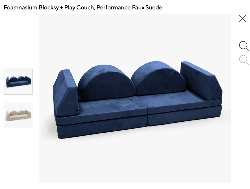 Foamnasium Blocksy + Play Couch, Performance Heathered Basketweave