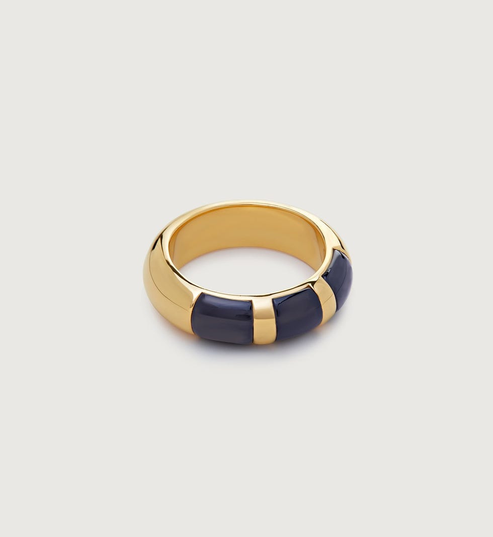Striped Gemstone Stacking Ring