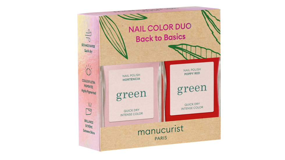 French manicure colorata, il set di smalti green Manucurist