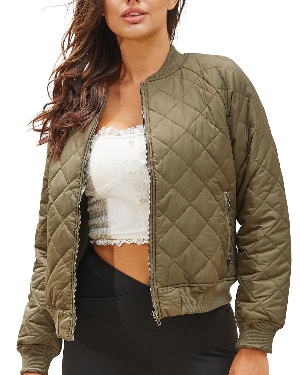 Andy & Natalie Women's Quilted Bomber Jacket