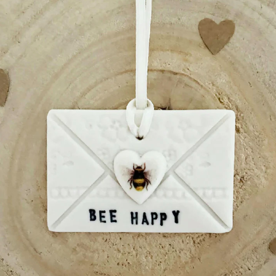 Porcelain Bee Happy Envelope Decoration