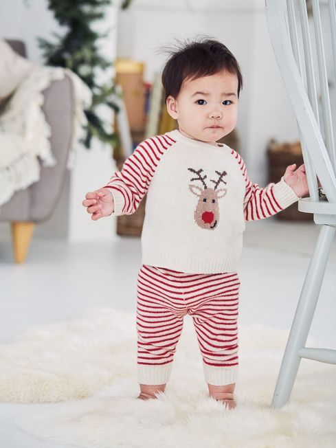 Reindeer Knitted Baby Set