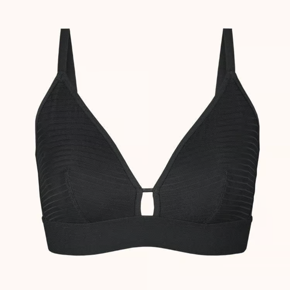 The Busty Stripe Mesh Bralette