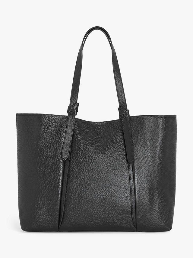 Knot Handle Leather Tote Bag