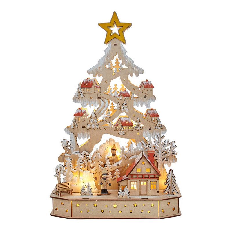 Light Up Christmas Village Tree 