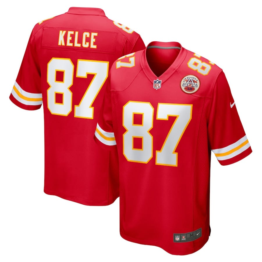 Men's Kansas City Chiefs Travis Kelce Nike White Game Jersey