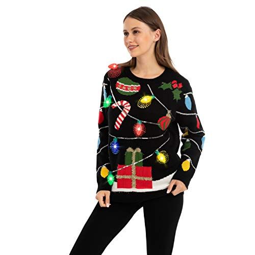 LED Light Up String Light Ugly Christmas Sweater