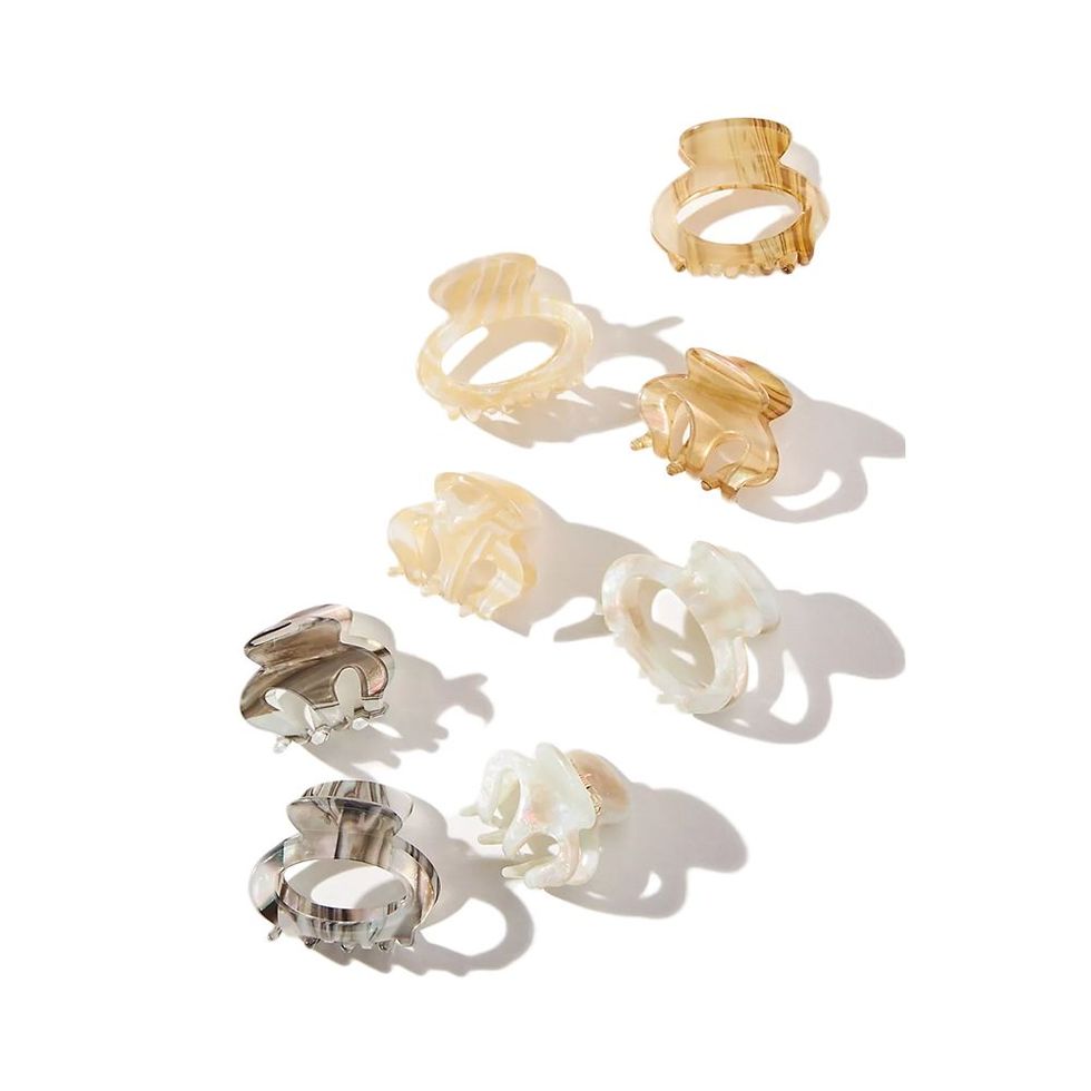 Mini Claw Hair Clip Set By By Anthropologie in White