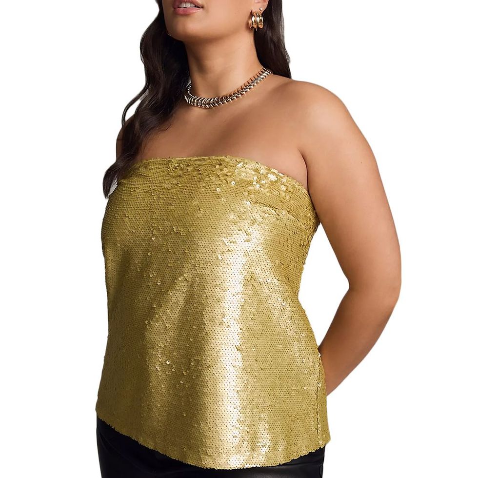 By Anthropologie Sequin Tube Top By By Anthropologie in Gold Size XXS P