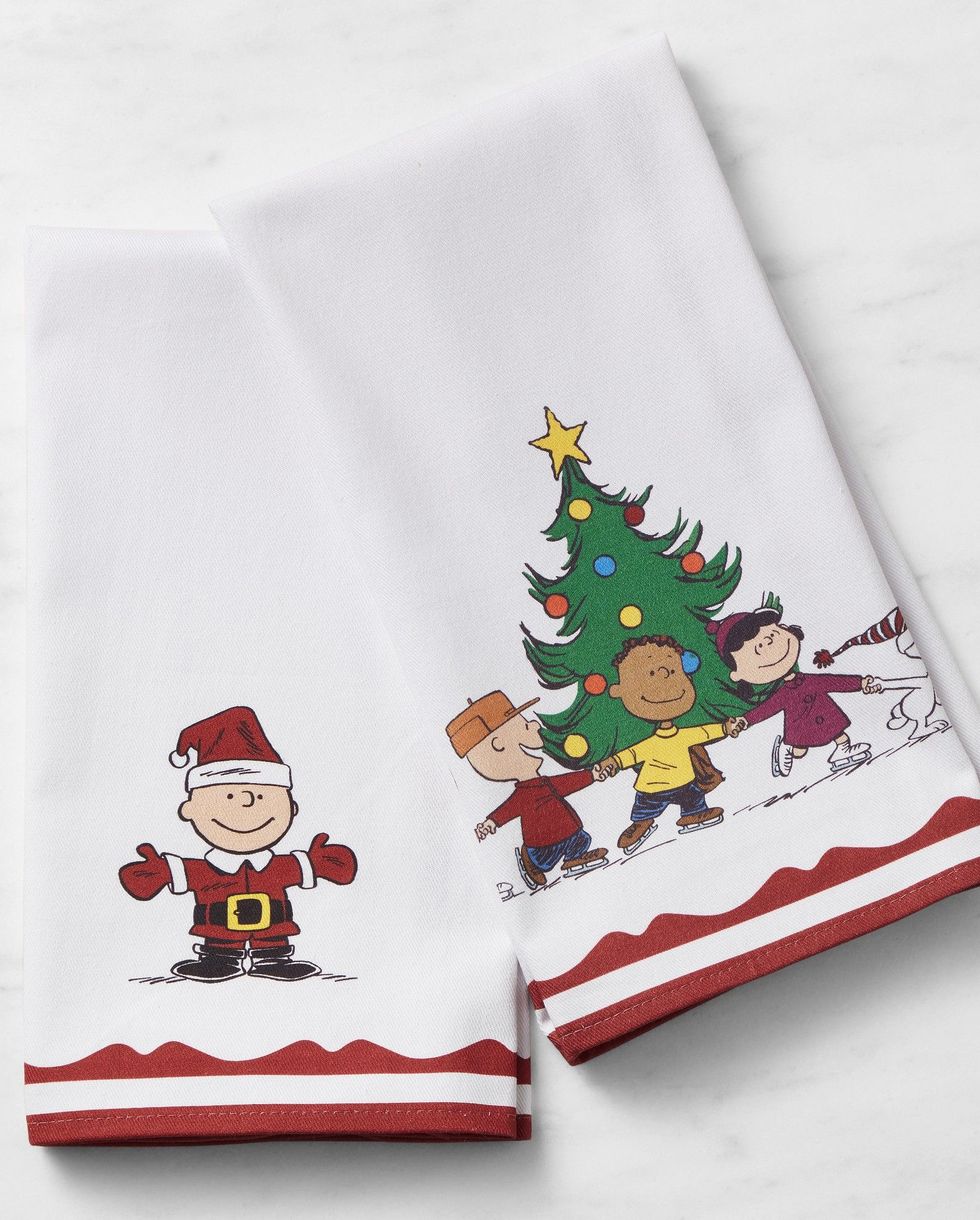 Holiday Hand Towel Gift Set Hand-painted Kitchen Dish Towels 