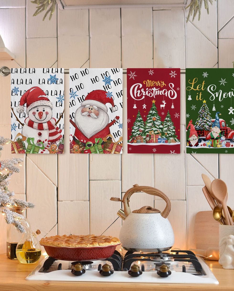 Lint-Free Decorative Do The Dishes Christmas Styles Holiday Tea Snowman  Hand Towel Kitchen Towel for Home