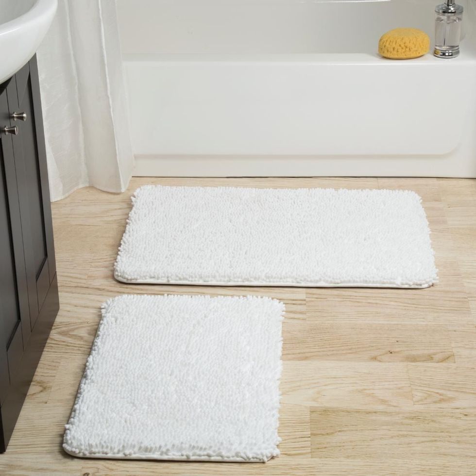 AMOAMI Bath-Mat,Ultra Thin Bathroom Rugs,Rubber Bath Mats for Bathroom Non  Bath