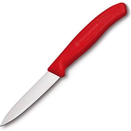 Victorinox 3.25-Inch Swiss Classic Paring Knife with Straight Edge, Spear Point, Red