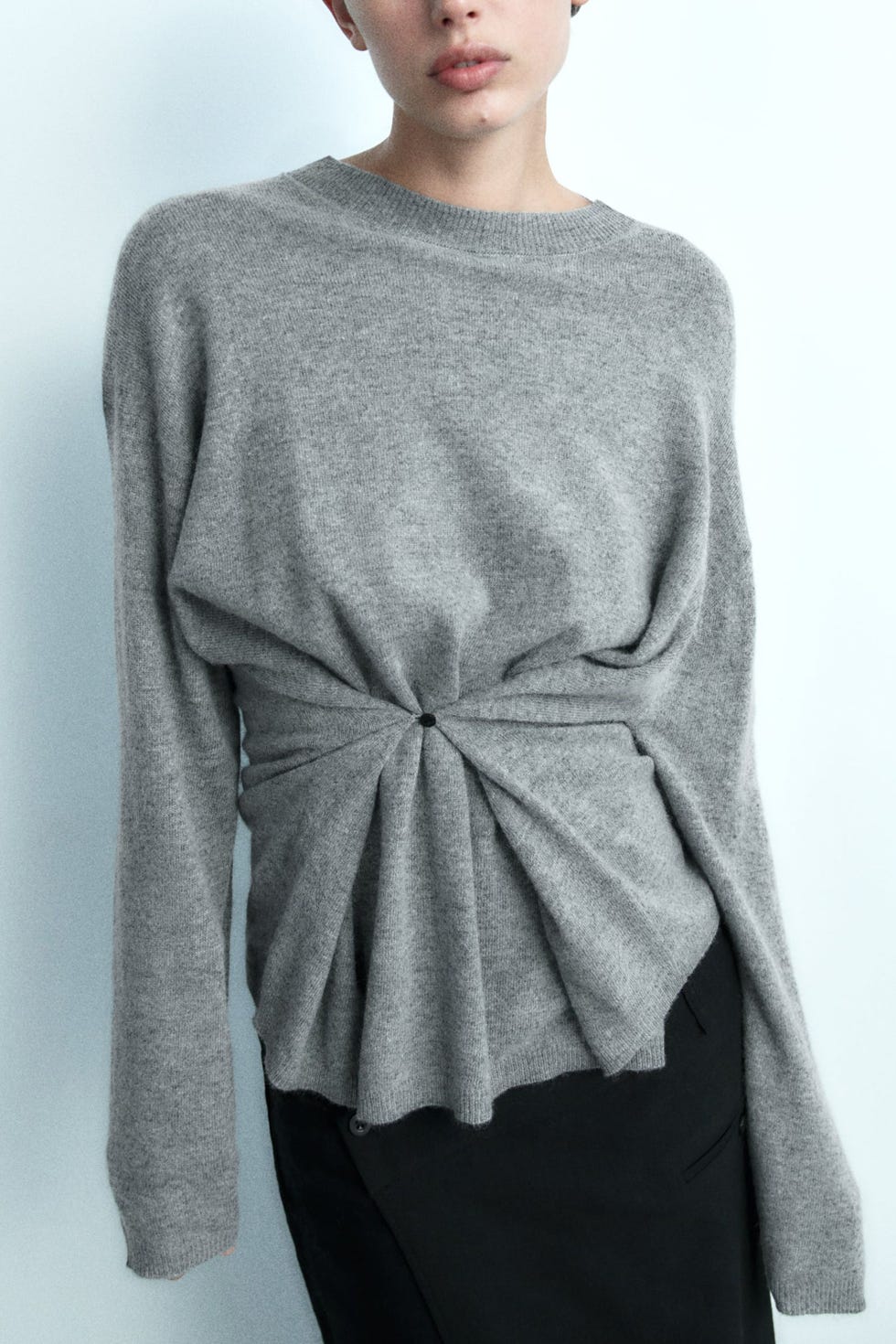 Multi-Positional Wool Blend Knit Sweater Multi-Positional Wool Blend Knit Sweater