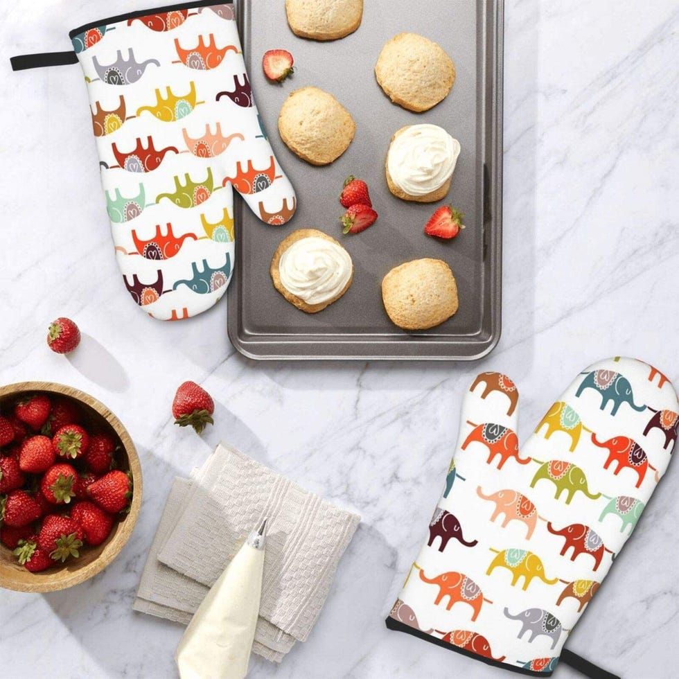 Color Elephant Oven Mitts 