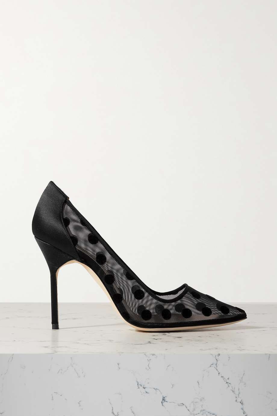 Polka dot sale mesh heels