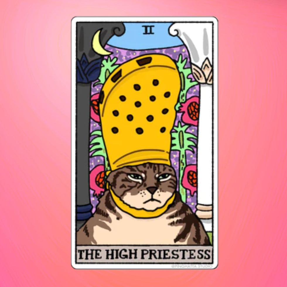 Tarot Cat The High Priestess Sticker