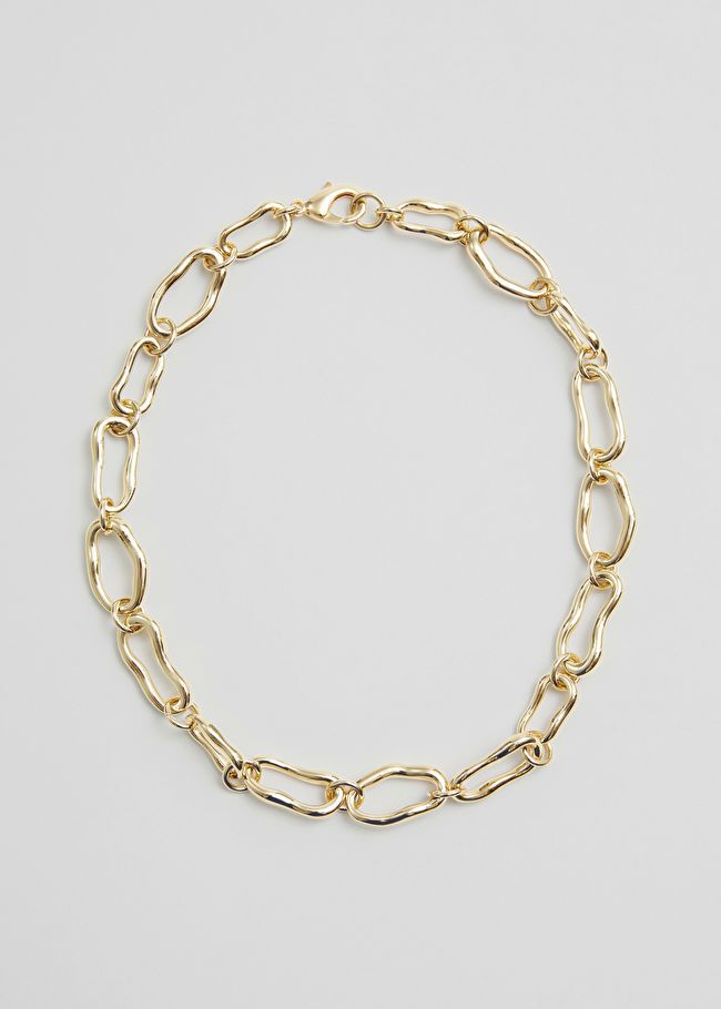 Large 14K Gold Oval Link Necklace - Designer Necklaces - Jo Nayor – The Ear  Stylist by Jo Nayor