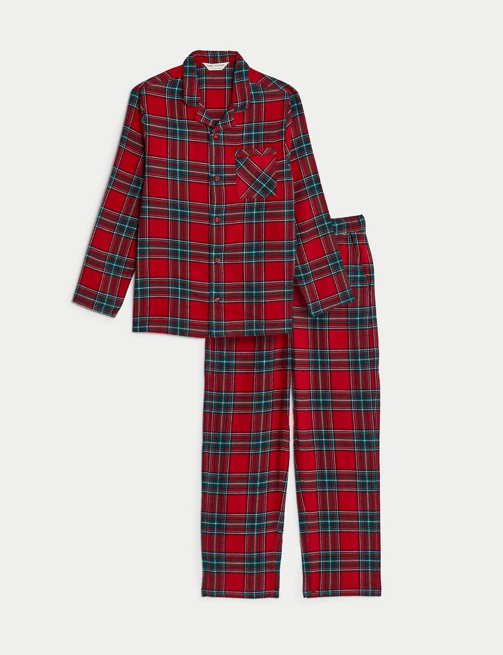 Kids Checked Family Christmas Pyjamas Set (1-16 Yrs)