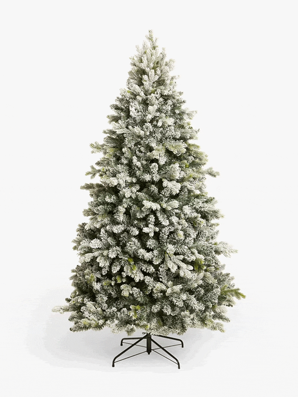 Winter Fairytale Snowy Sherwood Spruce Unlit Christmas Tree, 7ft