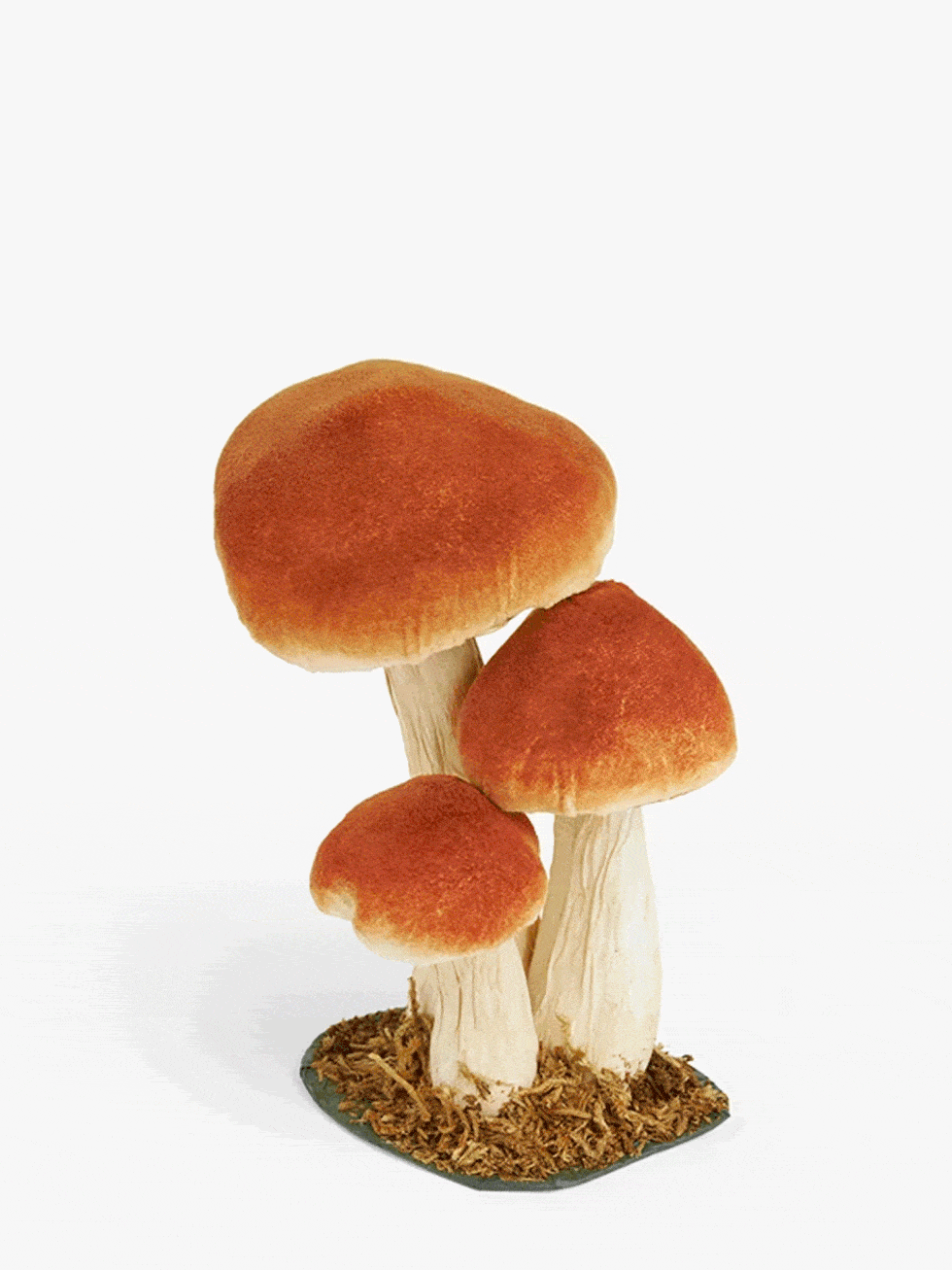 Christmas Cottage Mushroom Cluster Decoration, Orange, Small