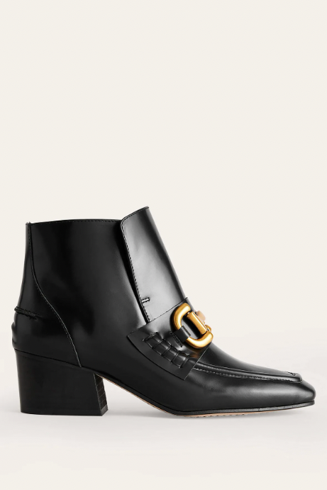 Snaffle-Trim Ankle Boots