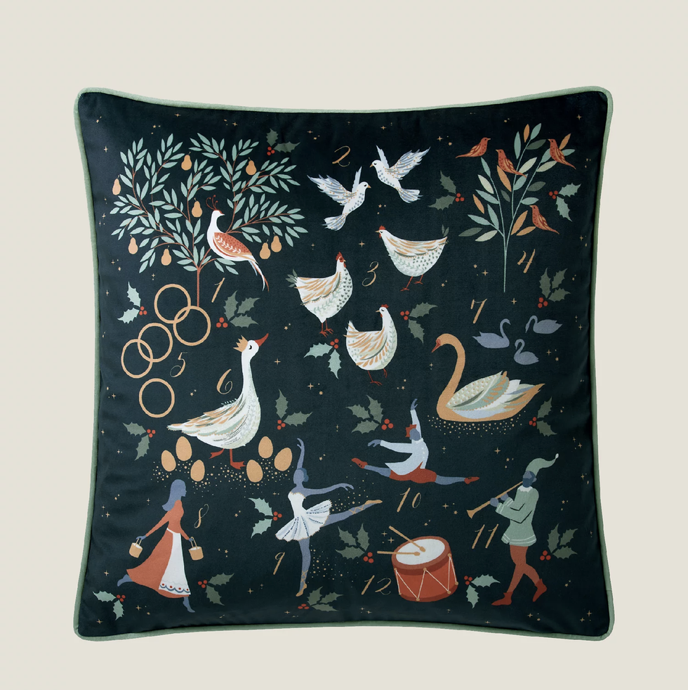 Sara Miller 12 Days Of Christmas Cushion