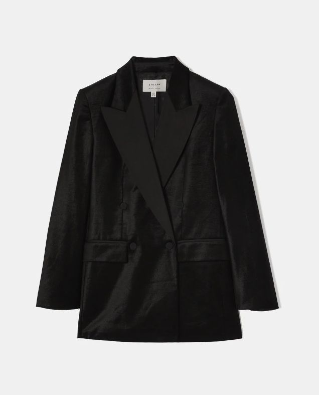 Velvet Trim Blazer