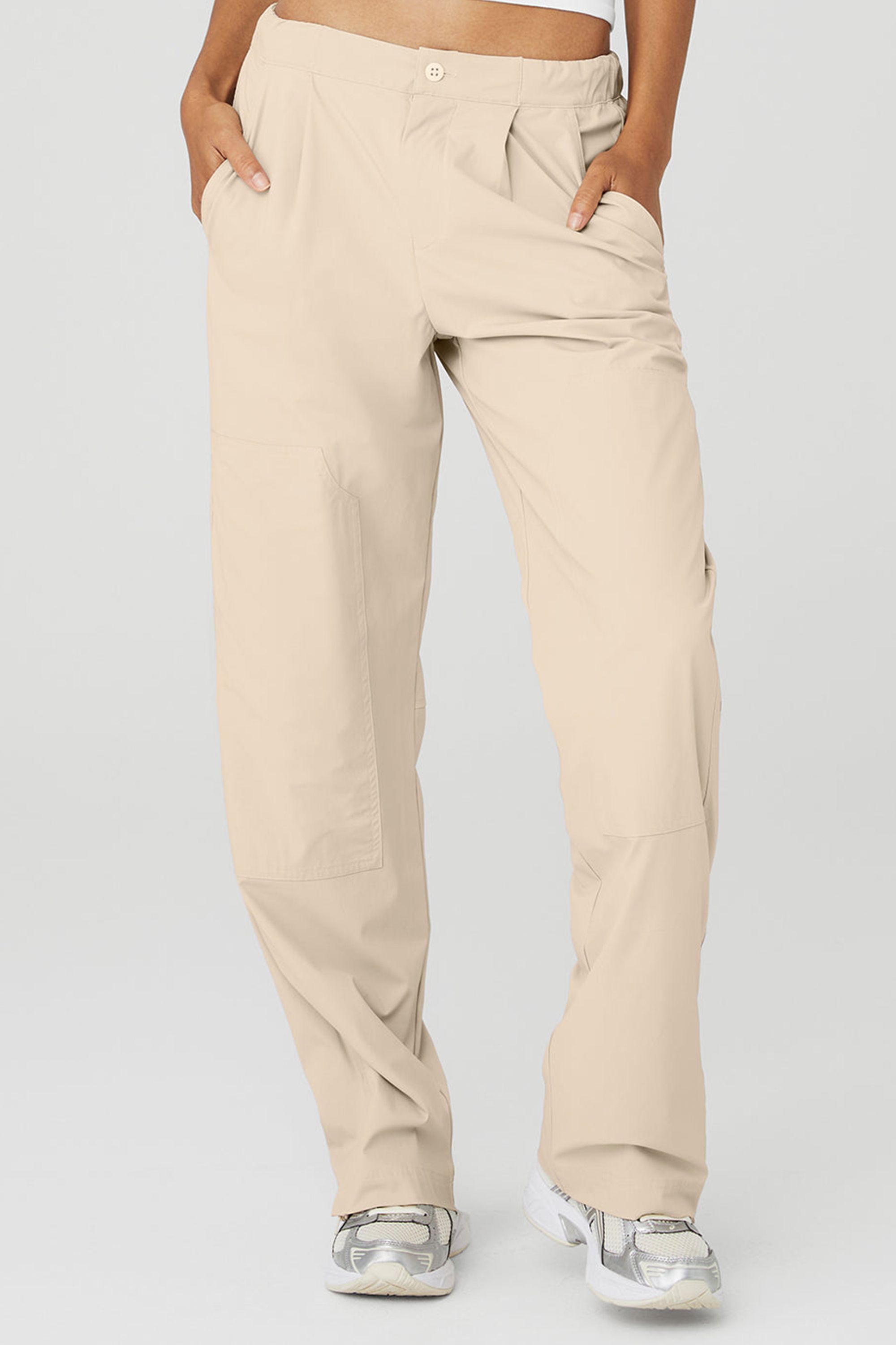 Lee Women's Side Elastic Pleated Stretch Khaki Pants - Navy, Navy, 6 -  Walmart.com