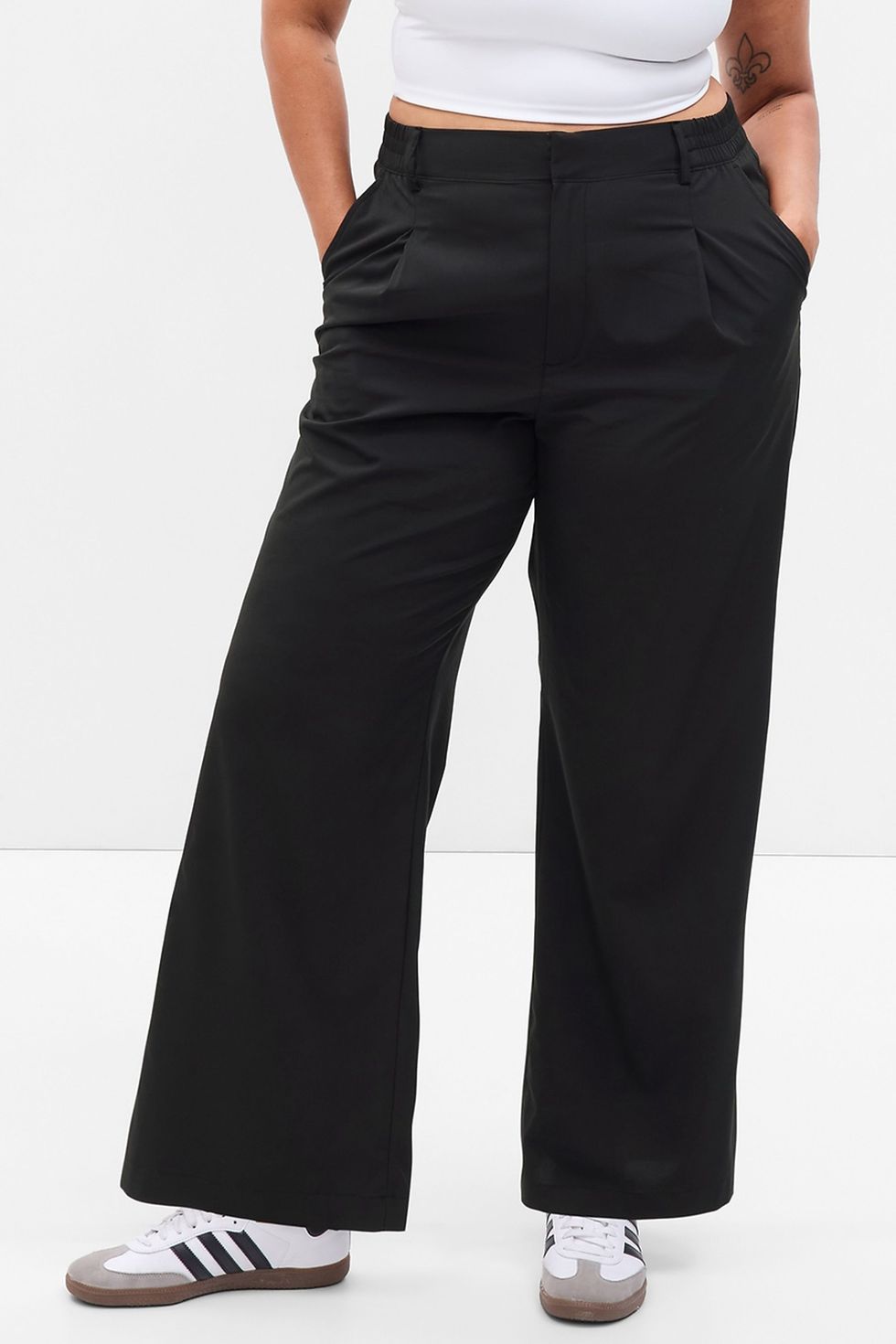Recycled V-shaped Suit Pants Black