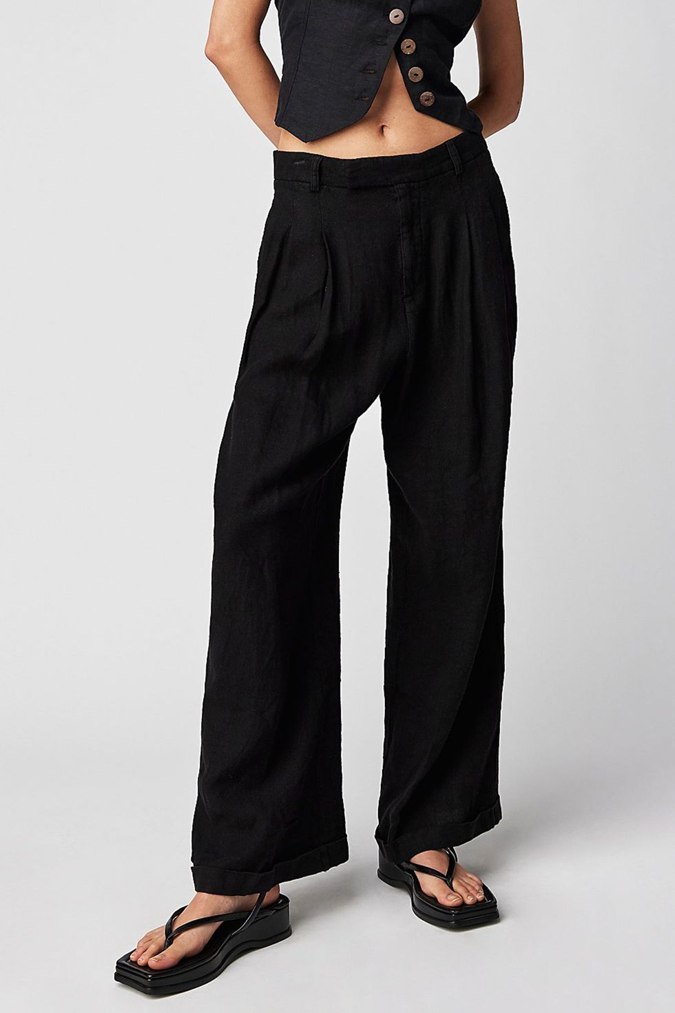 Buy Black Trousers & Pants for Women by FREEHAND Online