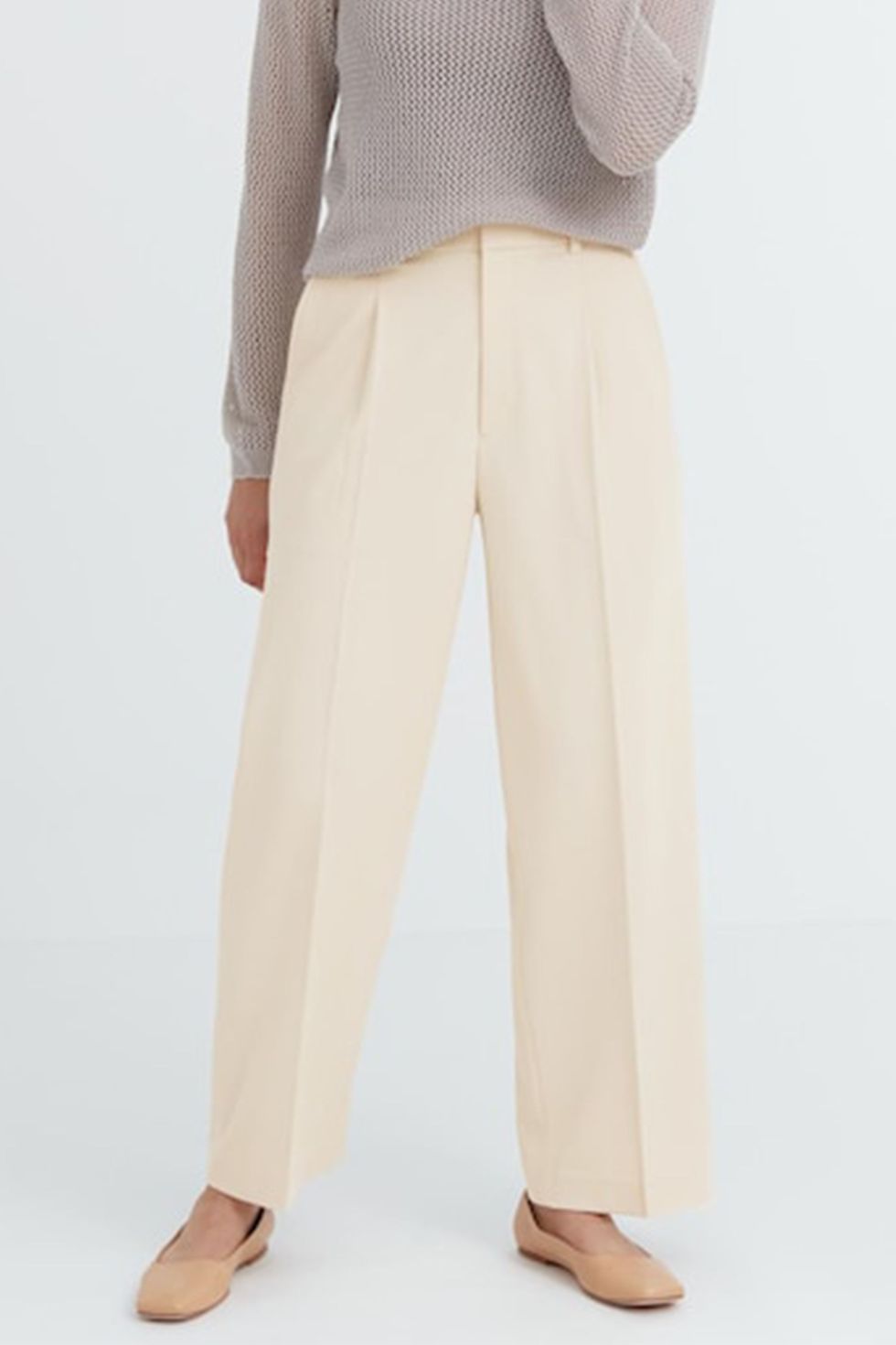 Wide-Fit Pleated Pants