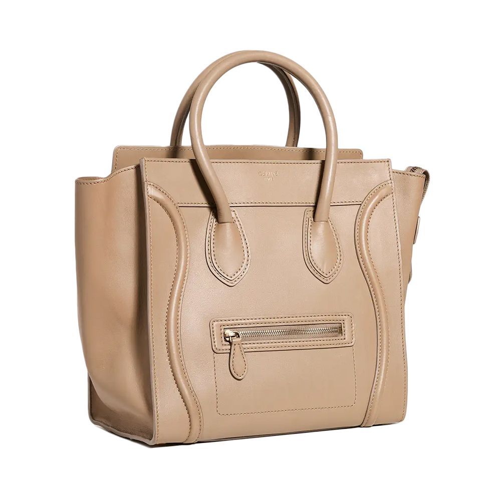 Designer tote with online zipper