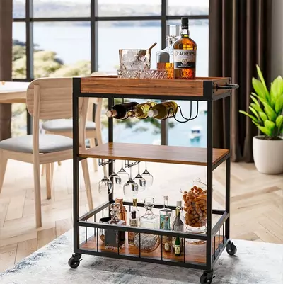 Wooden Serving Trolley