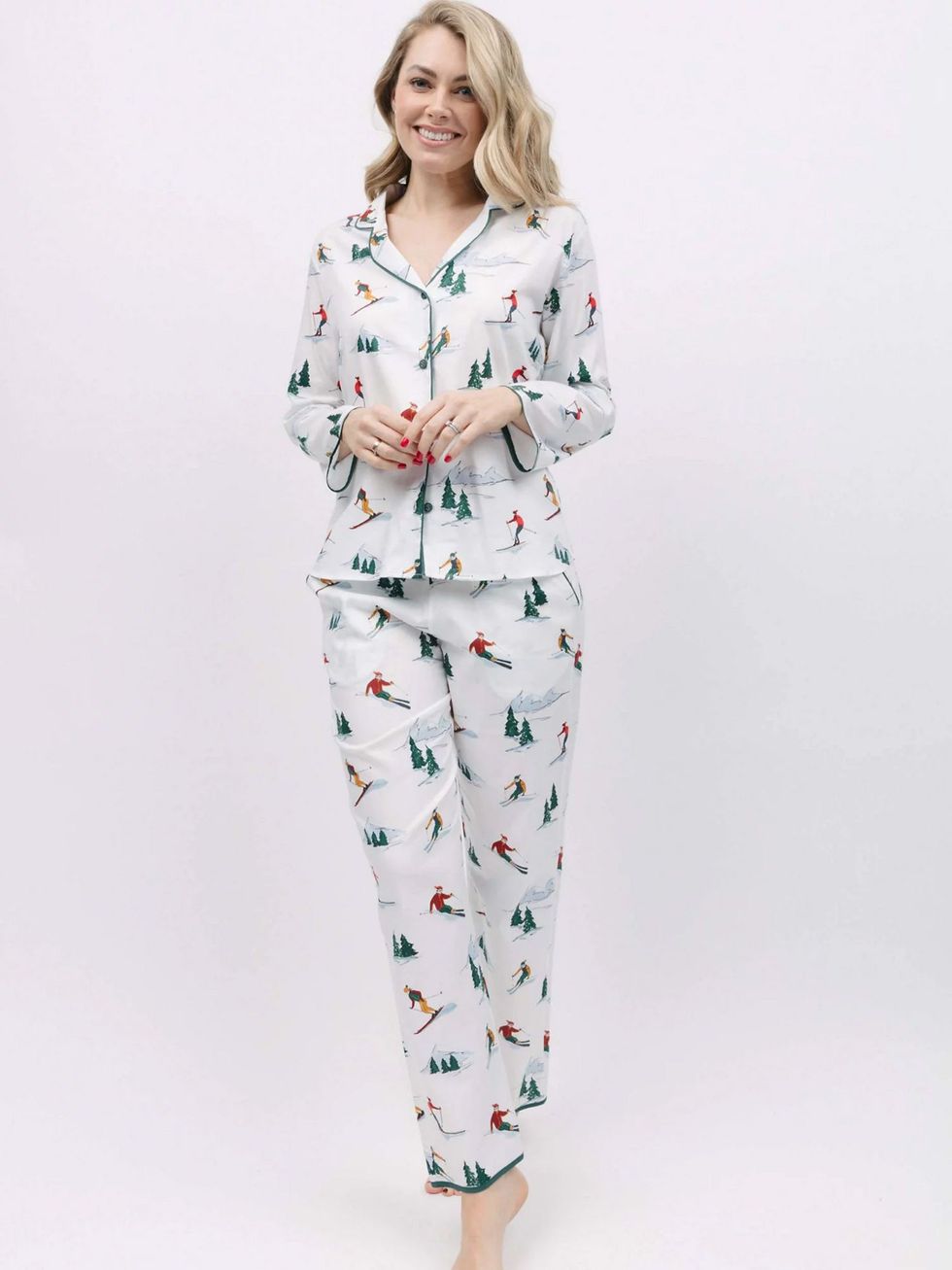 Cotton Modal Ski Print Pyjama Set